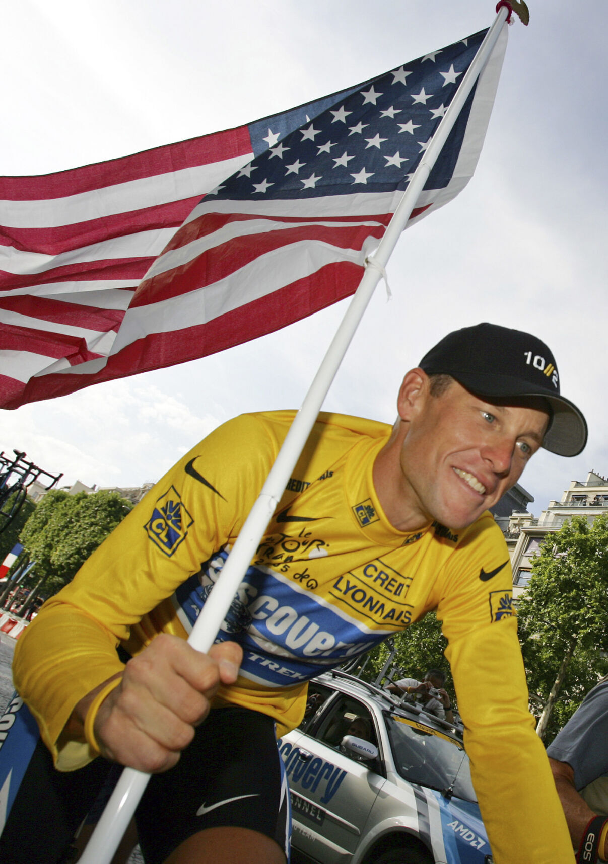 2005: Lance Armstrong wins Tour de France, eventually stripped of title